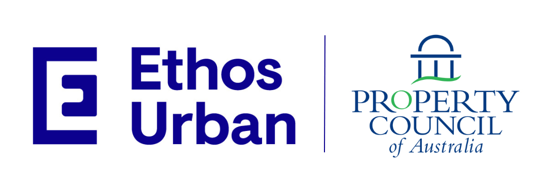 Ethos Urban and Property Council of Australia combined logos